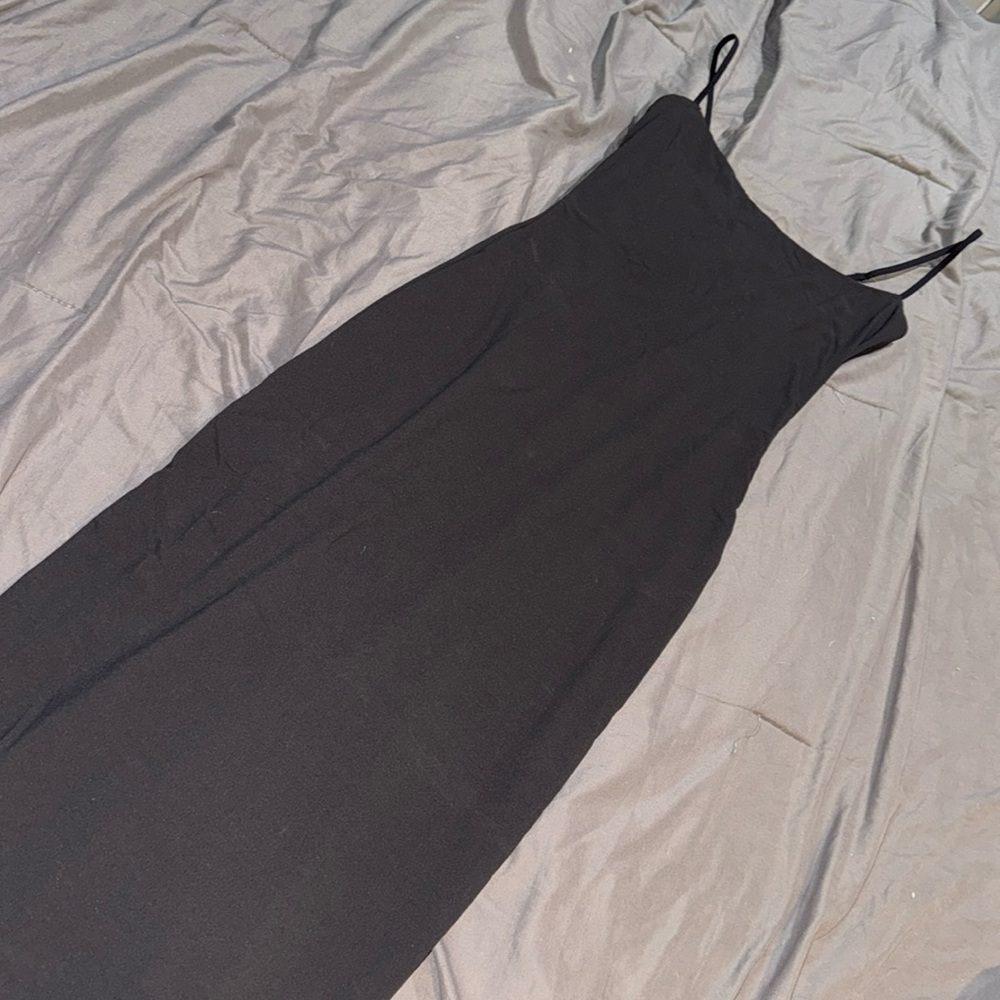 SKIMS FITS EVERYBODY LONG SLIP DRESS ‘ONYX’